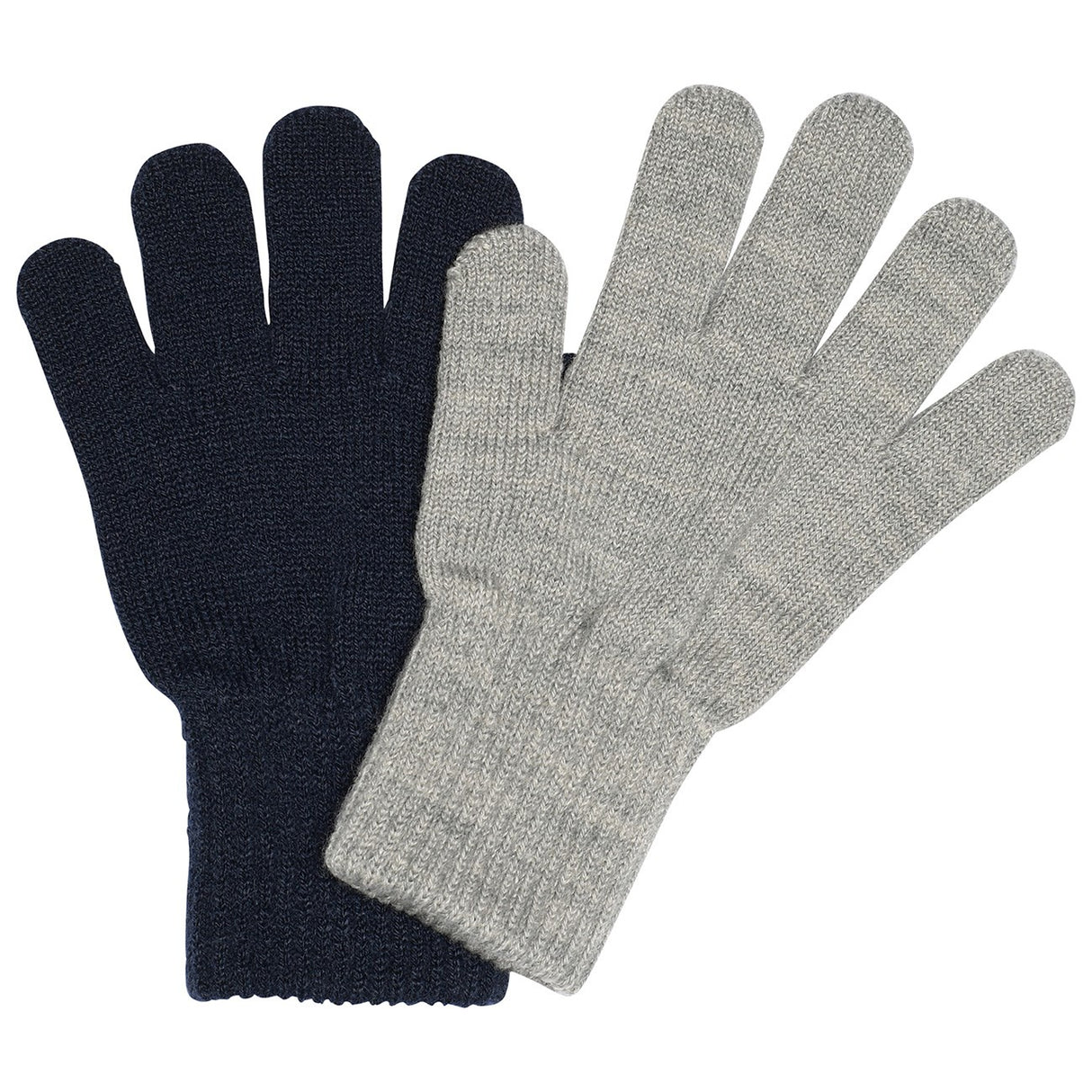 MELTON Mix lysegrå Mel Blue Comfy handsker 2-pakning