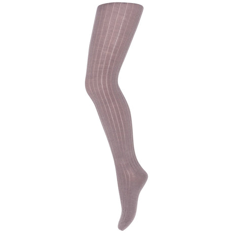 Mp Danmark Ull Rib Tights Dark Purple Dove