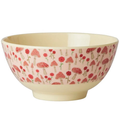 Rice Melamine Bowl med Pink Happy Forest - Medium - 700 ml