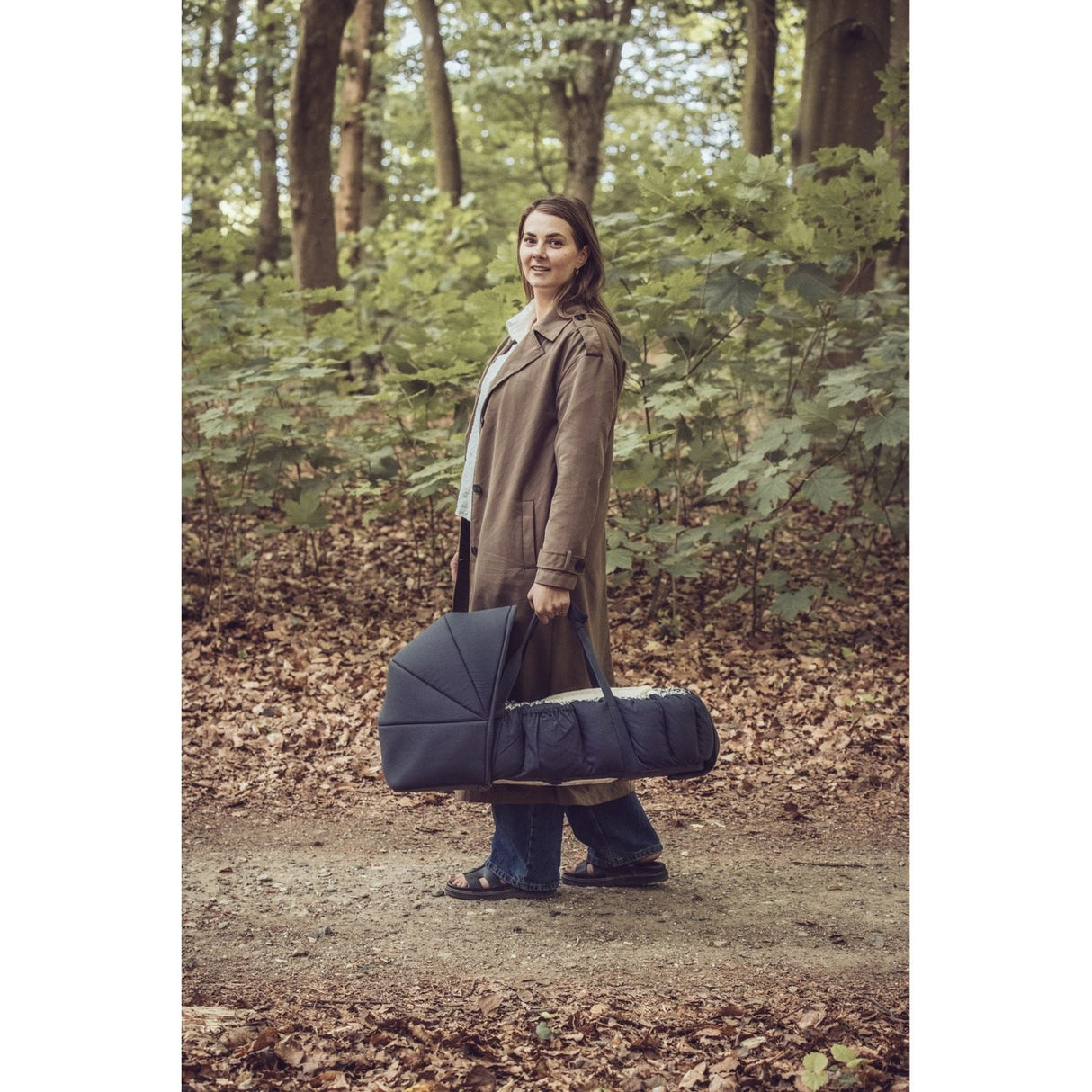 Sebra Blue Olive Hette For 3-In-1 Baby Nest