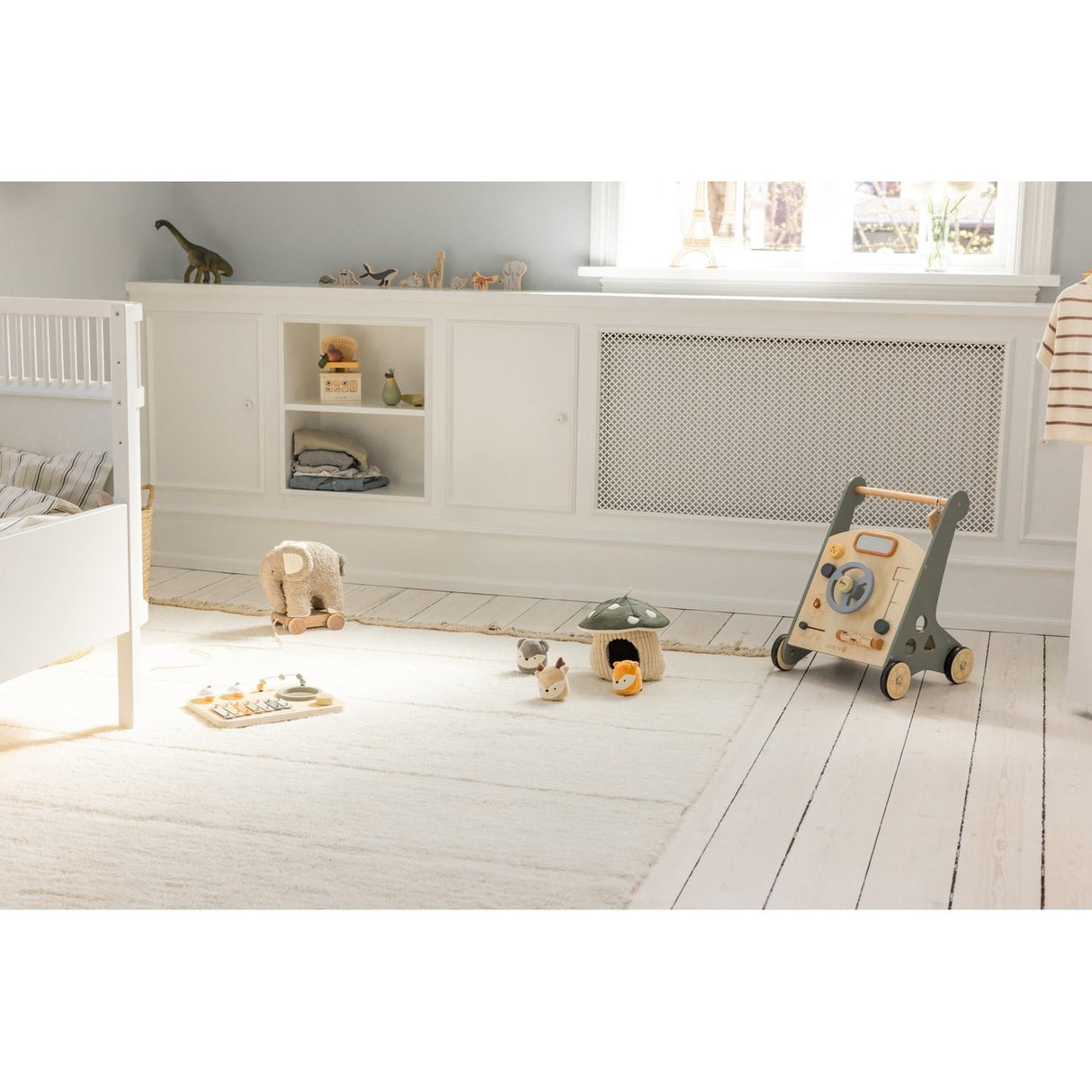 Sebra Wooden Activity Walker Bil