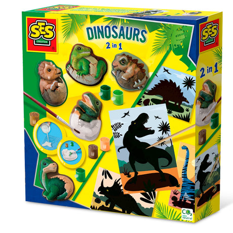 SES Creative Mold & Paint - Dinos med skrapeark