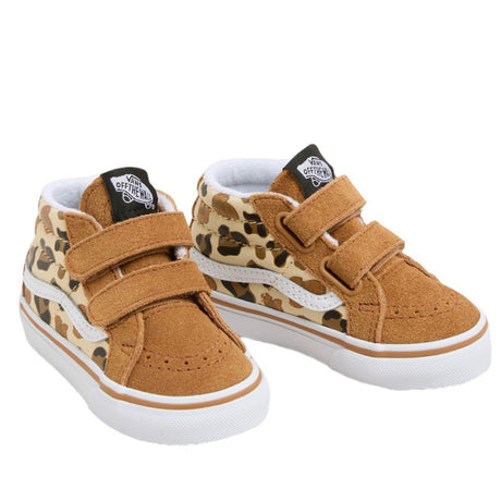 VANS Leopard Glitter BRUN/EKTE HVIT SK8-Mid Reissue V