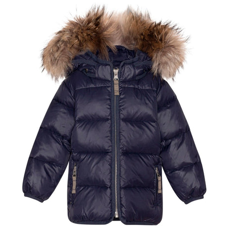 Ver de Terre Featherlight Baby Dunjakke m. Pels Navy