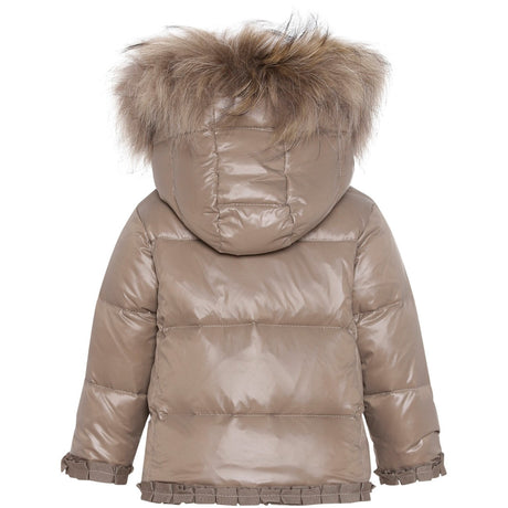 Ver De Terre Featherlight Baby Girls Jakke m. Pels Caramel