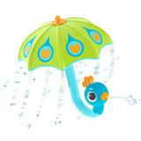 Yookidoo Fill 'N' Rain Peacock Umbrella - Green