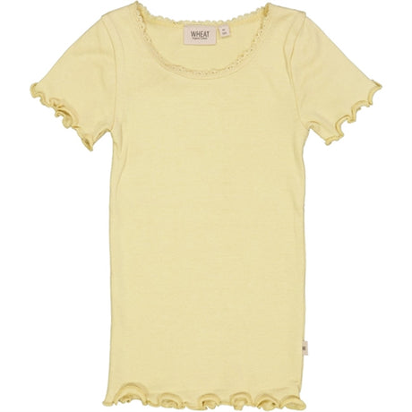 Wheat Yellow Dream Rib Lace T-shirt