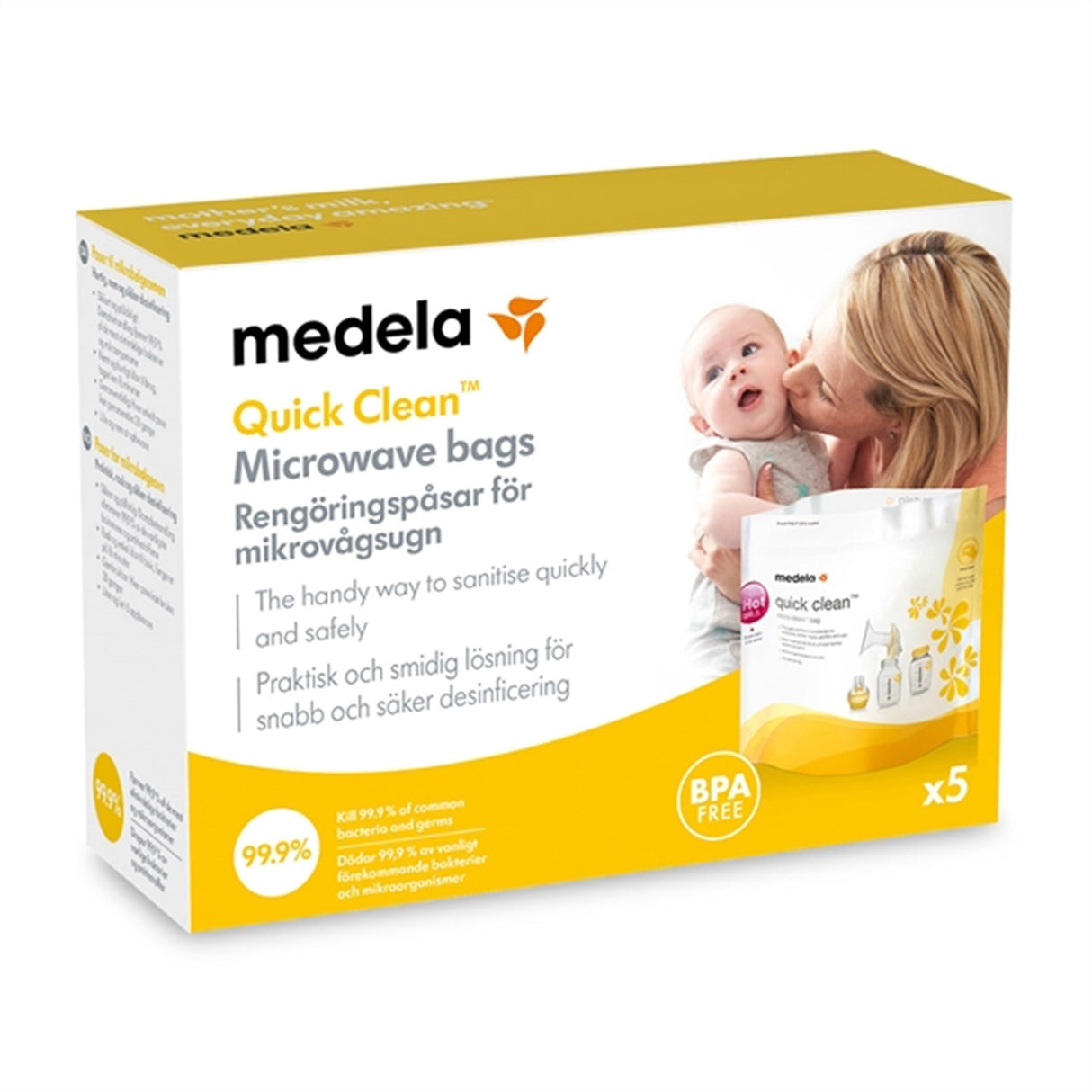 medela Quick Clean Poser for Mikrobølgeovn, 5 stk.