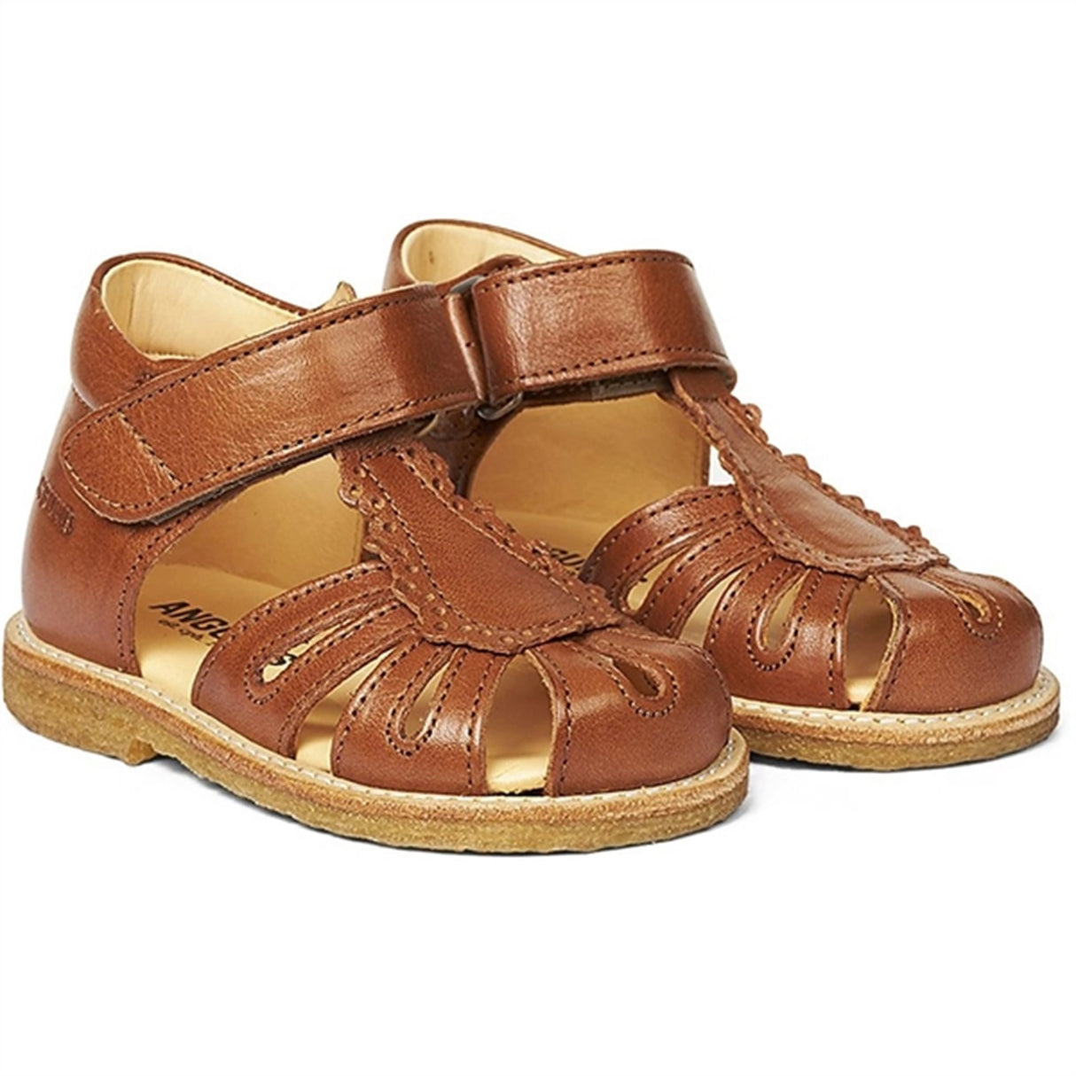 Angulus Nybegynner sandal M. Borrelås Cognac