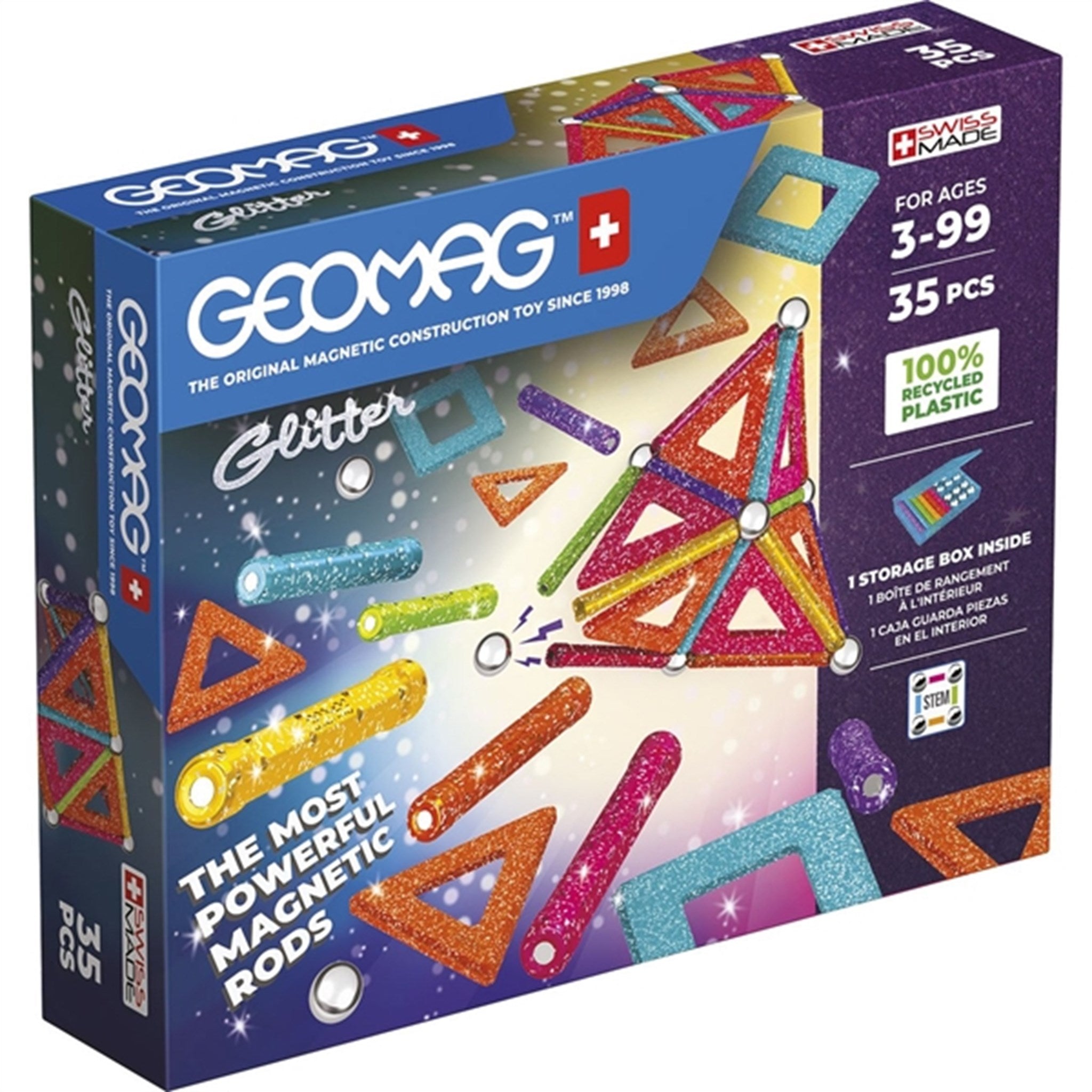 Geomag Glitter Panels Recycled 35 pcs