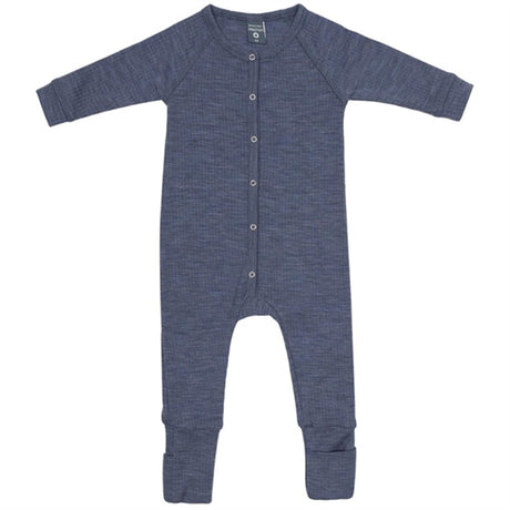 Smallstuff Ull Drop Needle Natt Drakt Denim Melange