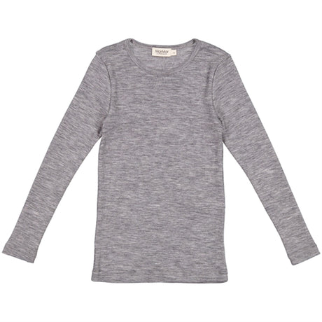 MarMar Wool Rib Grey Melange Tamra Bluse