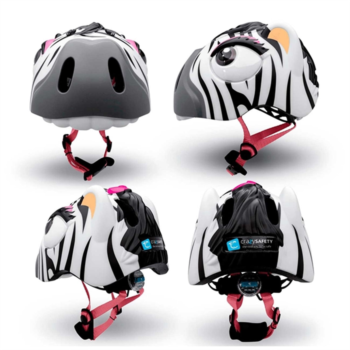 Crazy Safety Zebra Cykelhjelm Black/White