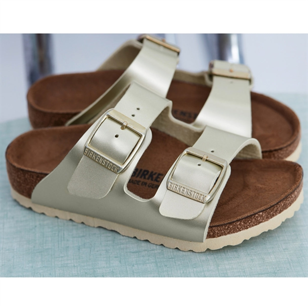 Birkenstock Arizona Kids Electric Metallic Gold Sandal 3