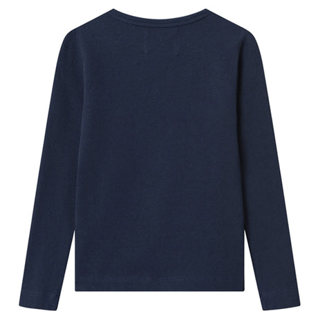 Wood Wood Navy Kim Arch Logo Genser