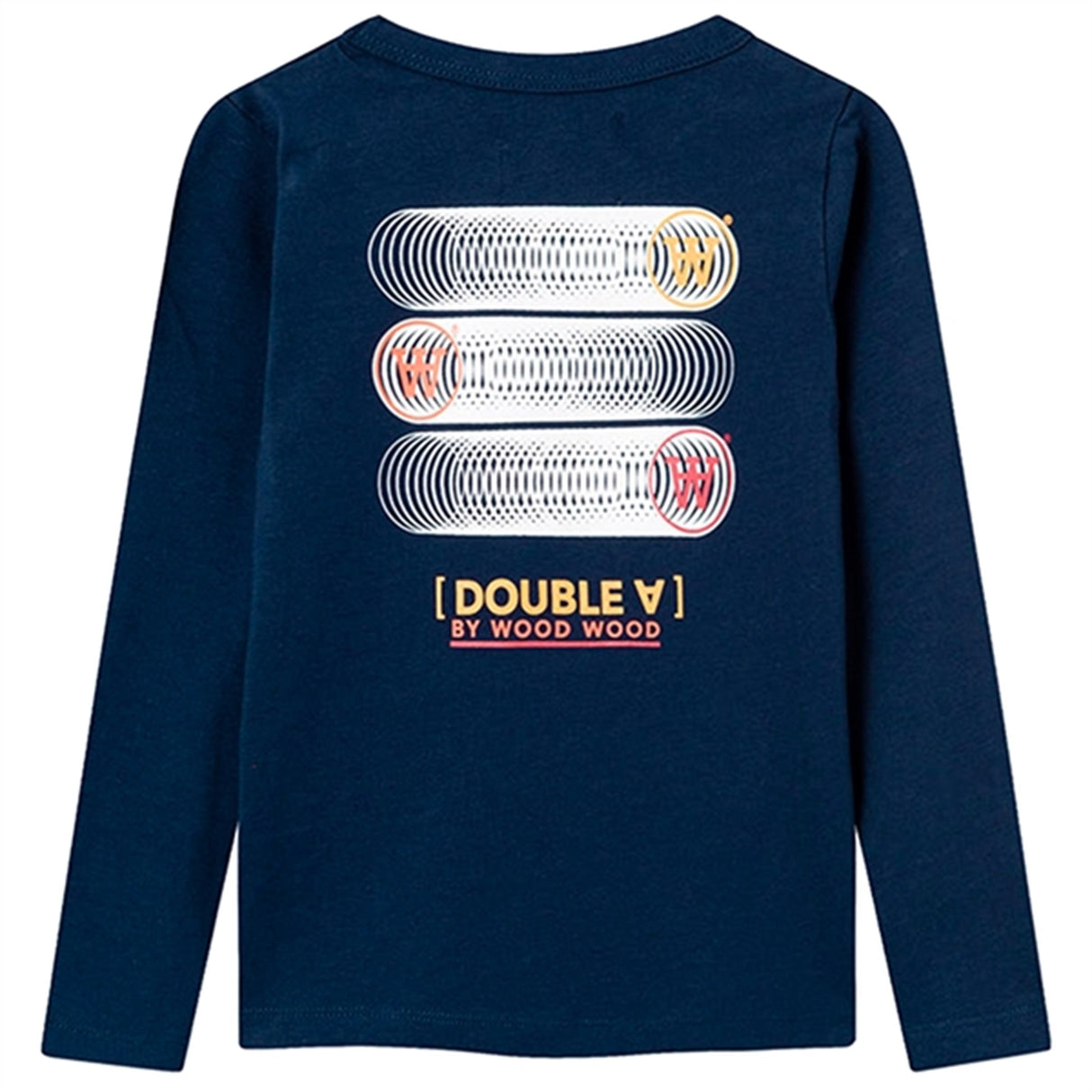 Wood Wood Navy Kim Stackes Logo Genser