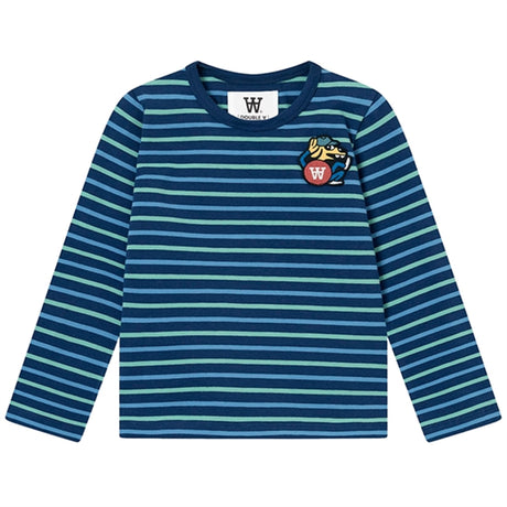 Wood Wood Navy stripes Kim Doggy Patch Genser