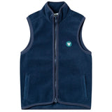 Wood Wood Eternal Blue Jed Zip Fleece Gilet