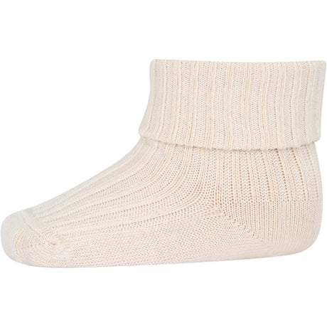 MP 533 Cotton Rib Baby Socks Ecru