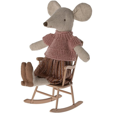 Maileg Rocking Chair, Mouse - Dark Powder