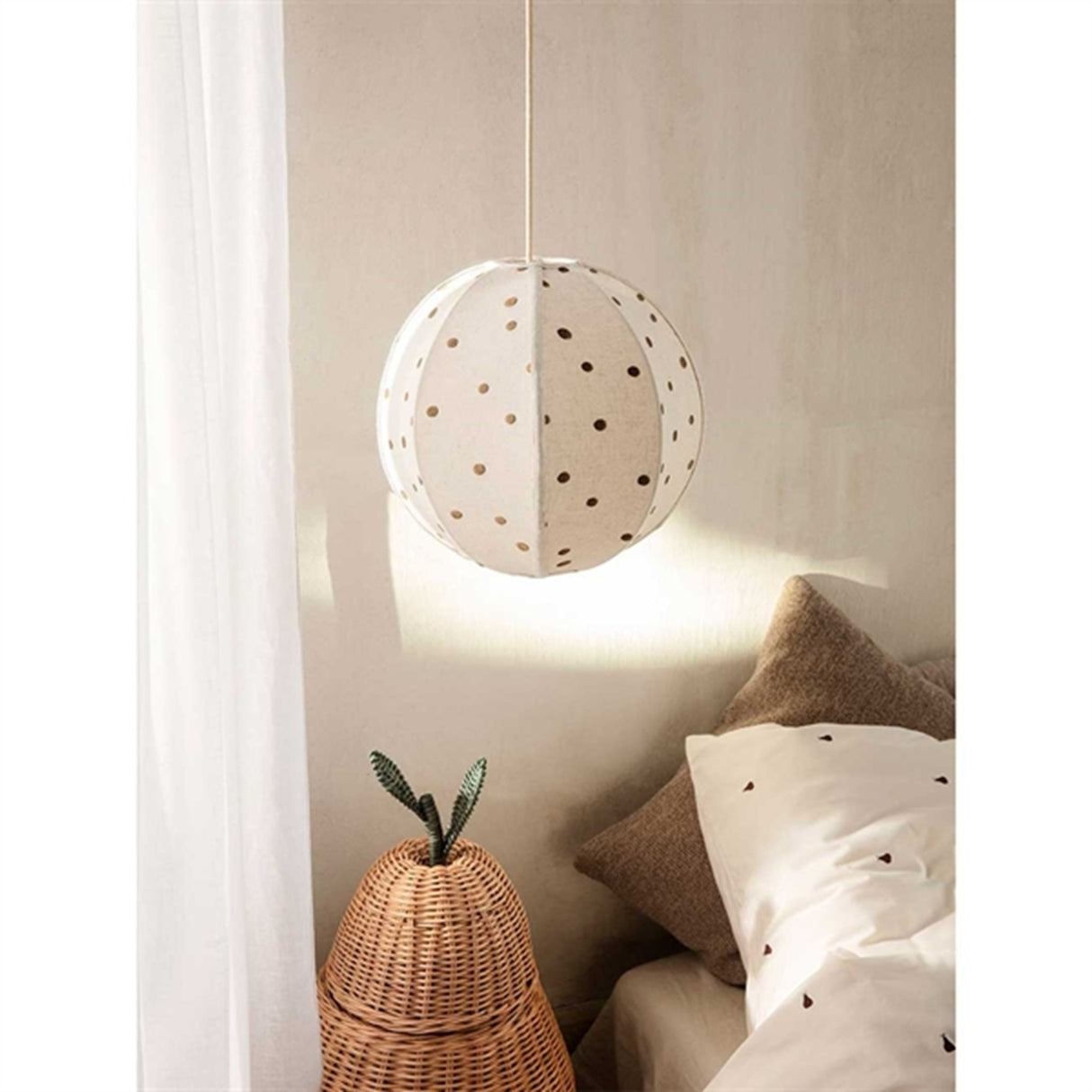 Ferm Living Lampeskærm Dots Embroidered Textile 2