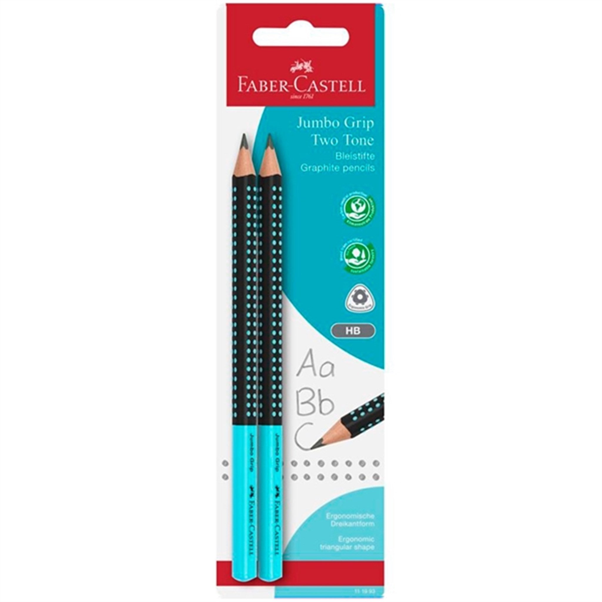 Faber Castell Jumbo Grip Pencils 2x2 Turkis