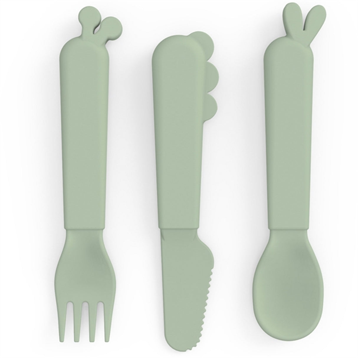 Done by Deer Kiddish Cutlery Set Deer Friends Green 2