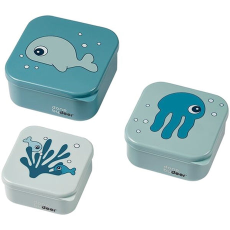 Done by Deer Snack Box Set 3-pack Sea Friends Powder