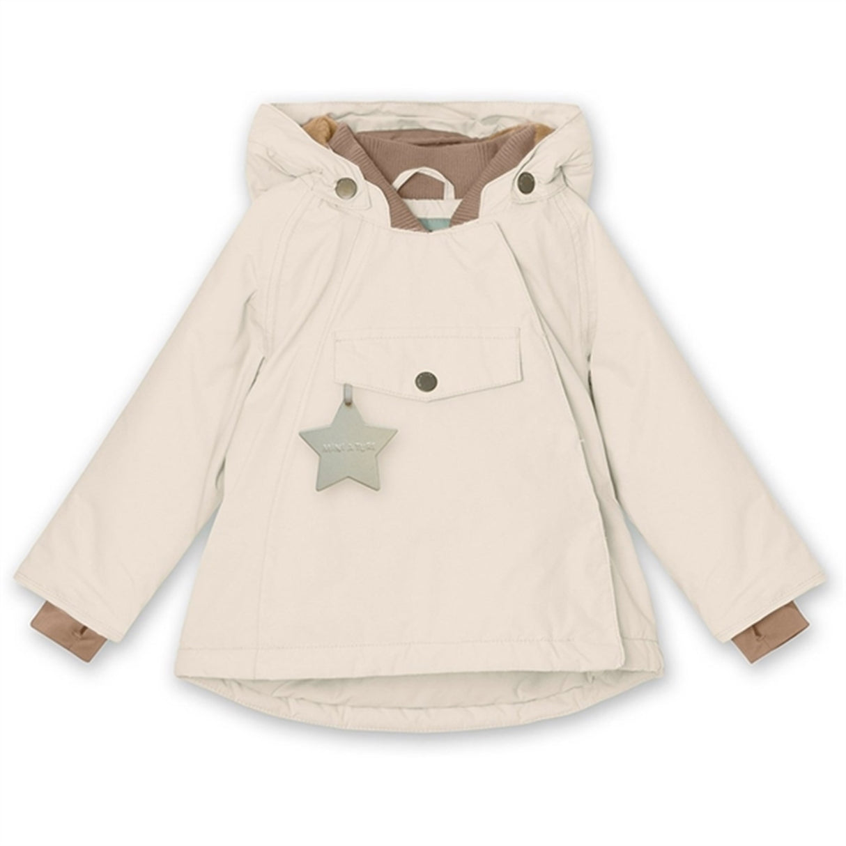 MINI A TURE Wang Fleece Vinterjakke Angora Cream