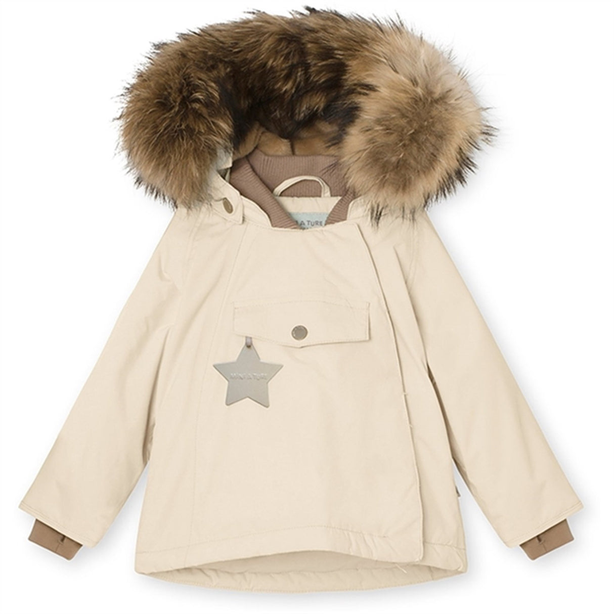 MINI A TURE Wang Fleece Fur Vinterjakke Angora Cream