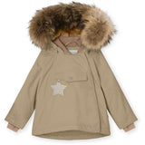 MINI A TURE Wang Fleece Fur Vinterjakke Savannah Tan