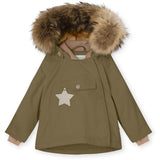 MINI A TURE Wang Fleece Fur Vinterjakke Capers Green