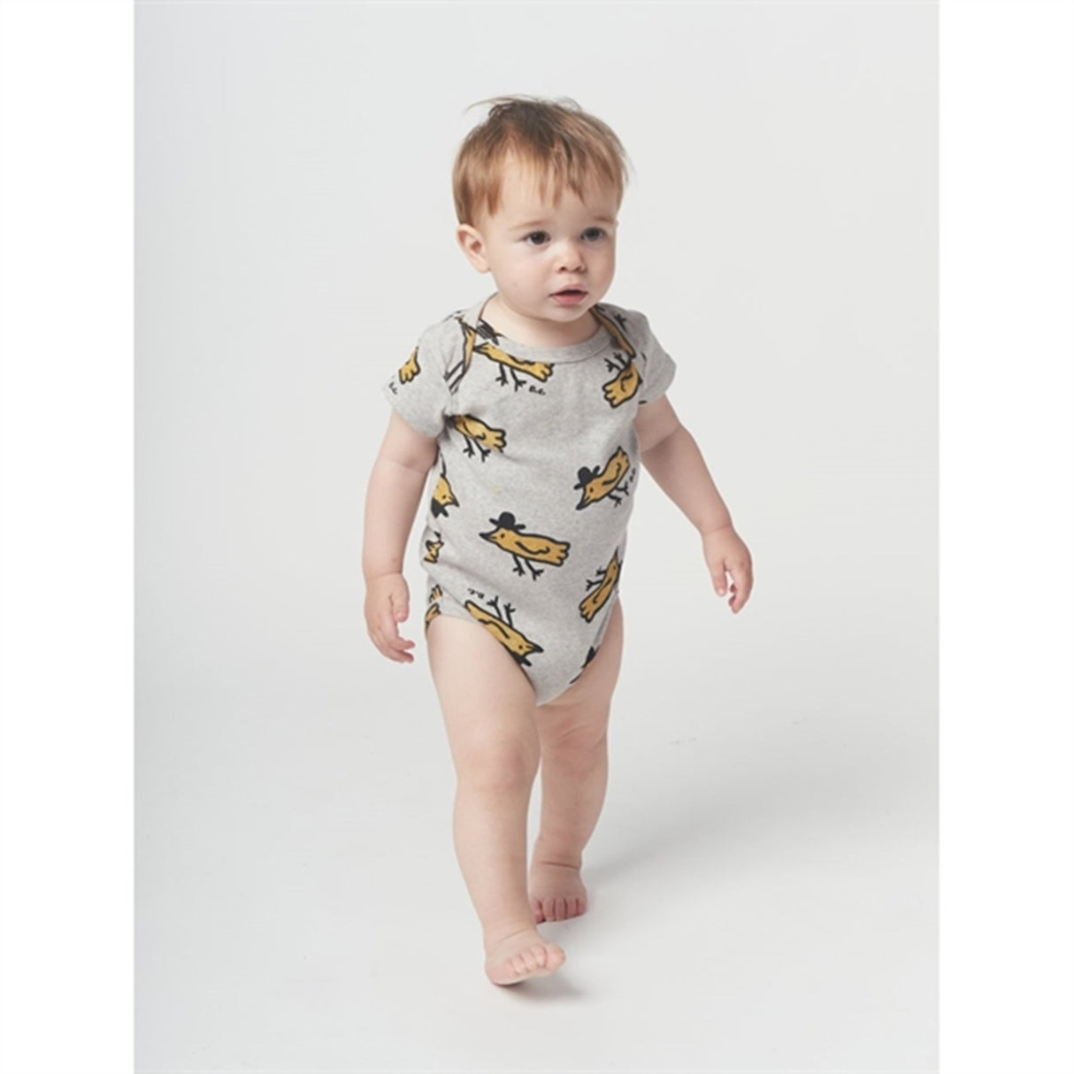 Bobo Choses Light Grey Mr Birdie All Over Body 3