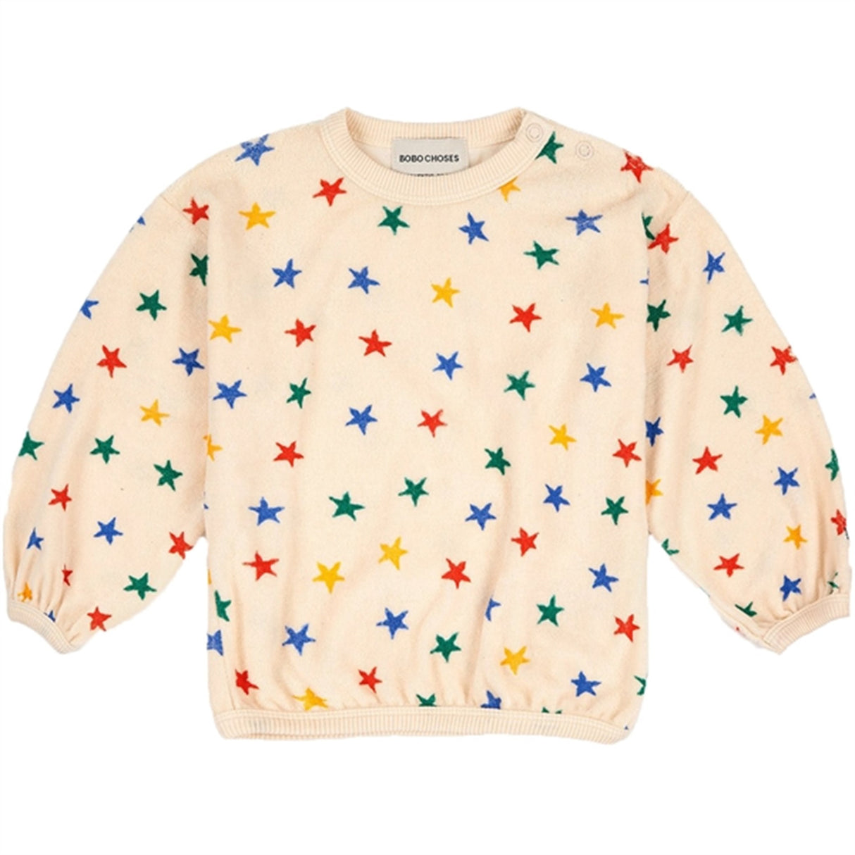 Bobo Choses White Multicolor Stars All Over Terry Collegegenser