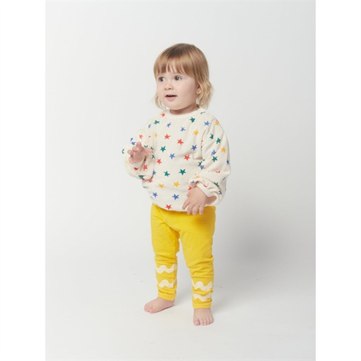 Bobo Choses White Multicolor Stars All Over Terry Collegegenser 2