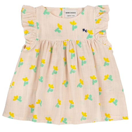 Bobo Choses White Sea Flower All Over Frill Kjole