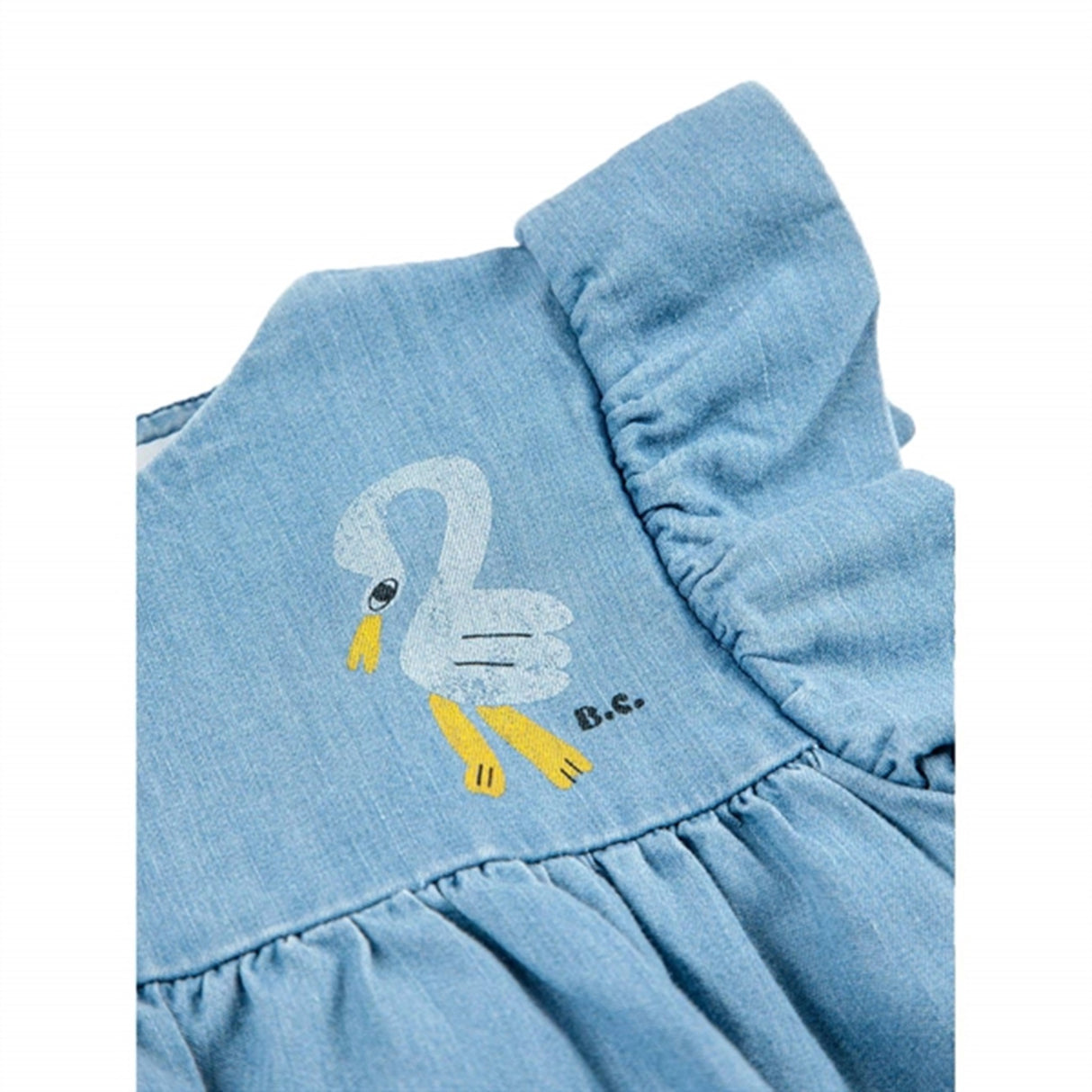 Bobo Choses Light Blue Pelican Frill Kjole 5