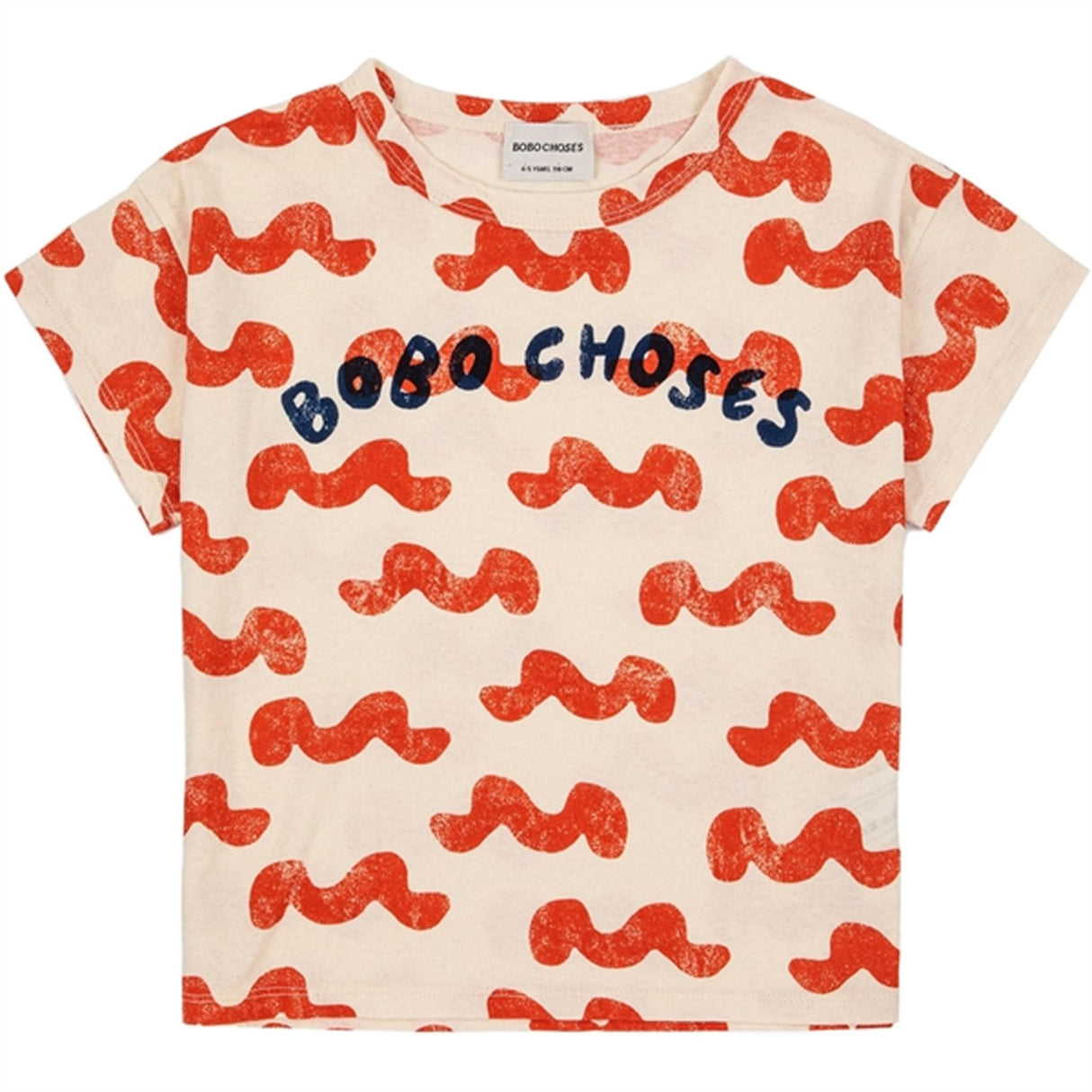 Bobo Choses White Waves All Over T-Shirt