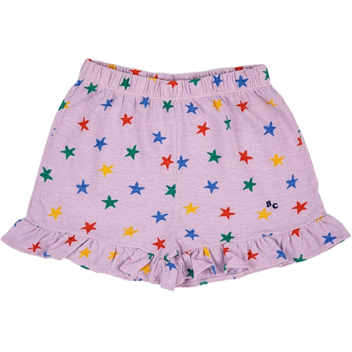 Bobo Choses Lavender Multicolor Stars All Over Frill Shorts