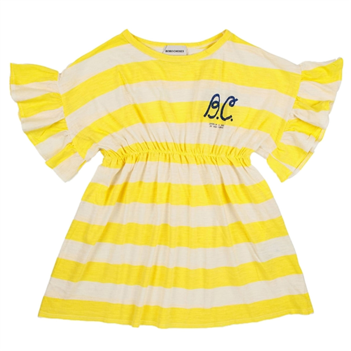 Bobo Choses Yellow Stripes Frill Kjole