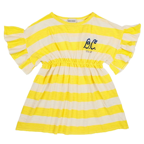 Bobo Choses Yellow Stripes Frill Kjole