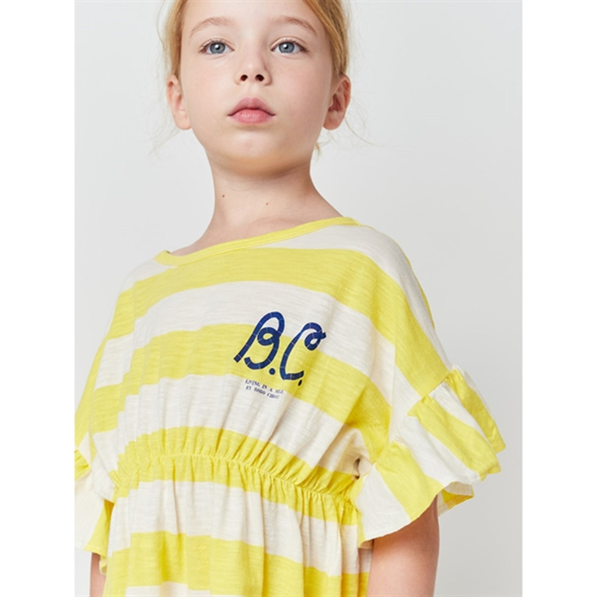 Bobo Choses Yellow Stripes Frill Kjole 4