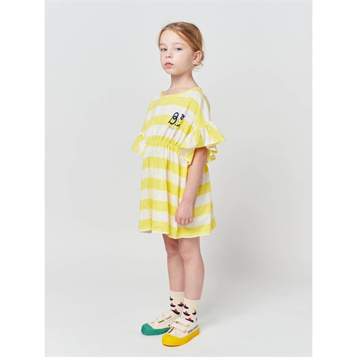 Bobo Choses Yellow Stripes Frill Kjole 5