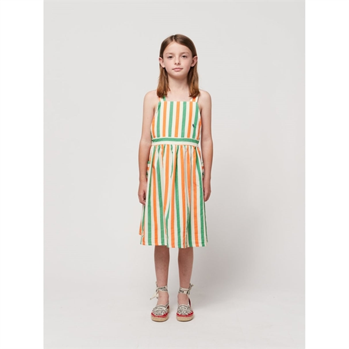 Bobo Choses Vertical Stripes Woven Kjole Knee Lenght Offwhite 4