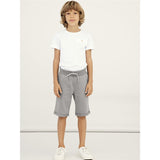 Name it Grey Melange/Dark Sapphire Vermo Lange Sweat Shorts 2-pakning Noos