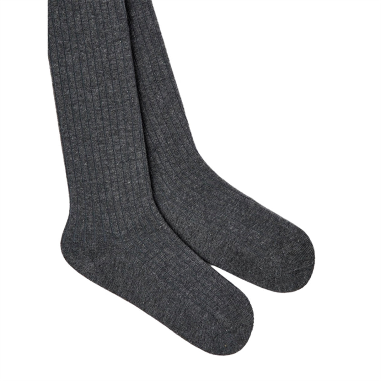 Name it Dark Grey Melange Rib Strømpebukse 2-pakning Noos