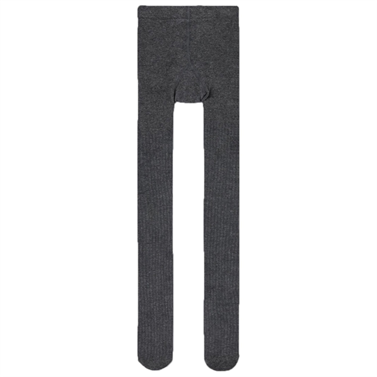 Name it Dark Grey Melange Rib Strømpebukse 2-pakning Noos