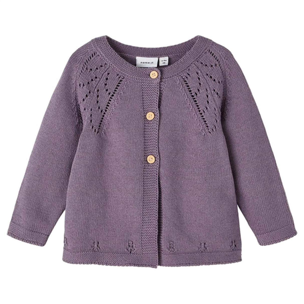 Name it Purple Sage Duline Strikk Cardigan