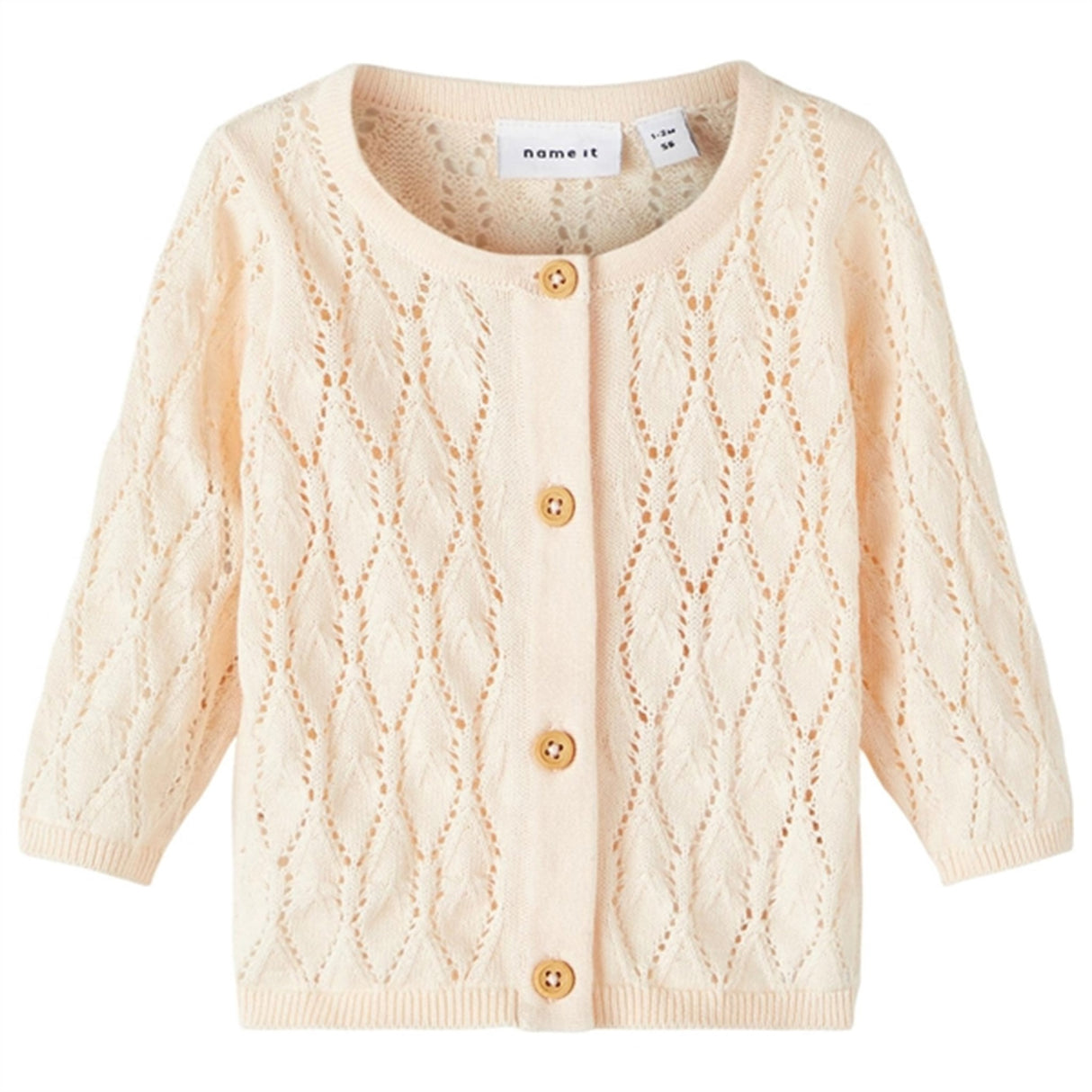 Name it Créme De Pêche Falille Strikk Cardigan