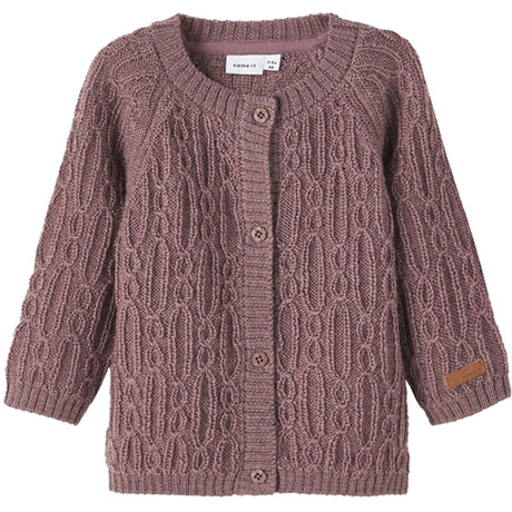 Name it Peppercorn Wrilla Ull Strikk Cardigan